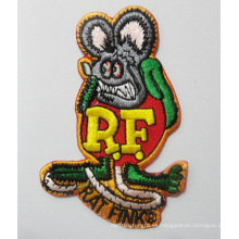 Insignia de símbolo de rata parches bordados tejidas irregulares insignias (GZHY-PATCH-016)